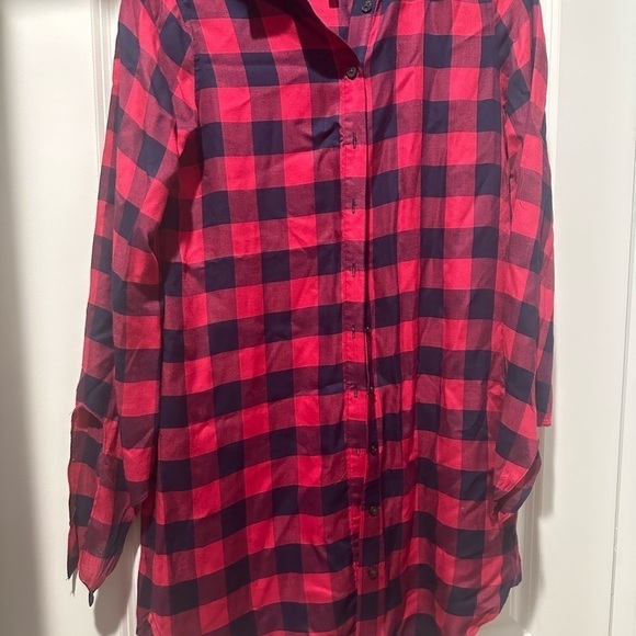 Draper James Buffalo Check Tie Sleeve Dress Size 0 Spring Casual Date Night‎ - Picture 4 of 13